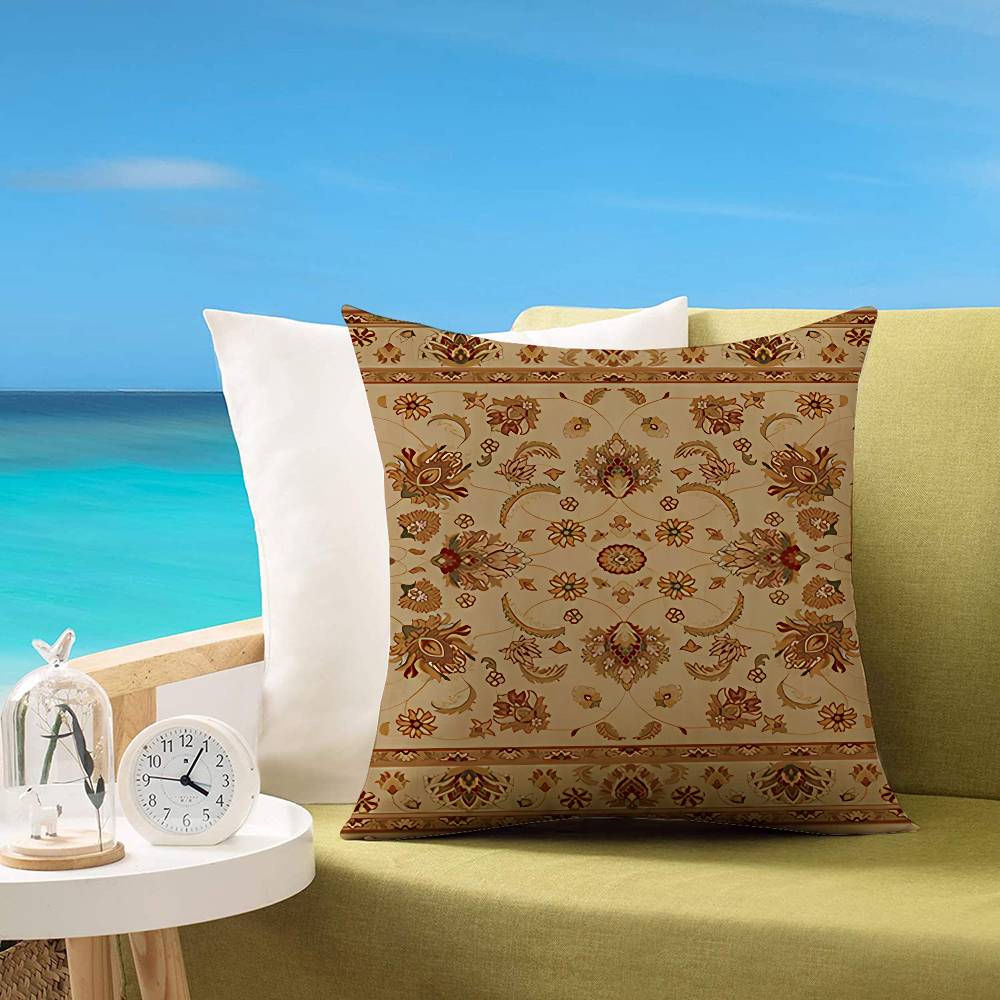 Persian Carpet Customizable Square Pillowcases Stylish And Soft Perfect For Beds Cars And Sofas