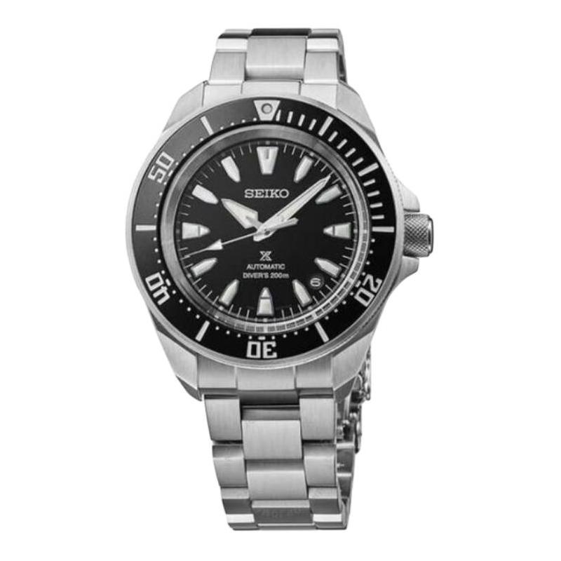 

SEIKO prospex 200 meters waterproof fashion automatic/manual mechanical movement Steel Strap 41.7mm men s watch black dial SRPL13 чорний