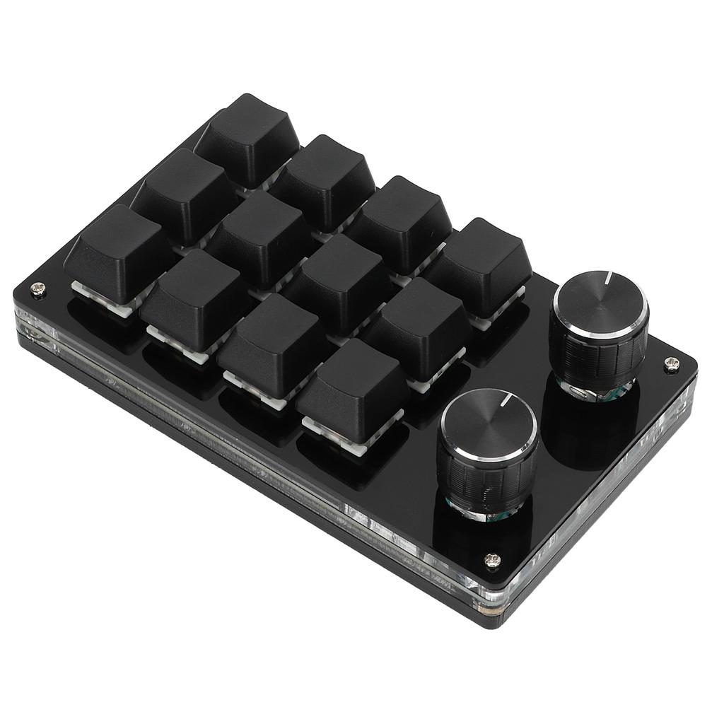 Einhändige makromechanische Tastatur mit 12 Tasten, multifunktionale, programmierbare DIY-Tastatur für Bürospiele