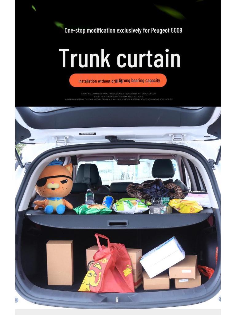 Trunk Cover & Sunshade for Peugeot 5008: Interior Storage & Partition Accessory