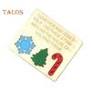2 Pcs Hide And Seek Set Christmas Wooden Family Game Toy Interactive Xmas Hide And Seek Blocks for Home Festival Party Games