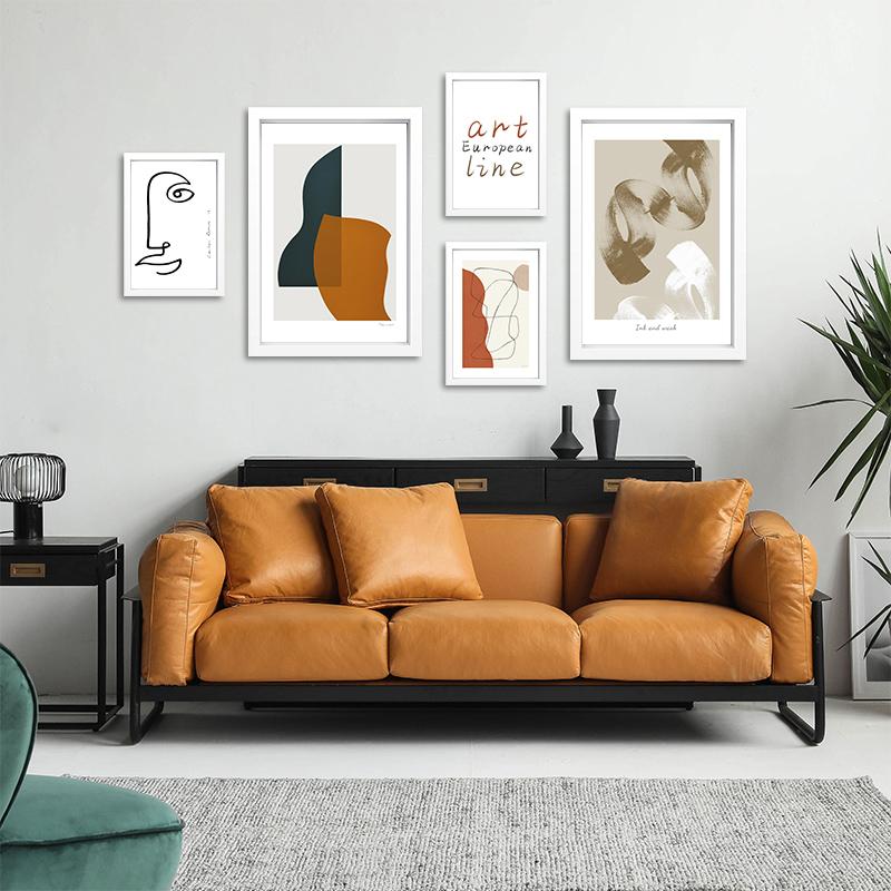 Abstract Lady Face Line Figure Picture Wall Art Canvas Painting Nordic Posters Prints Wall Pictures For Living Room Home Decor