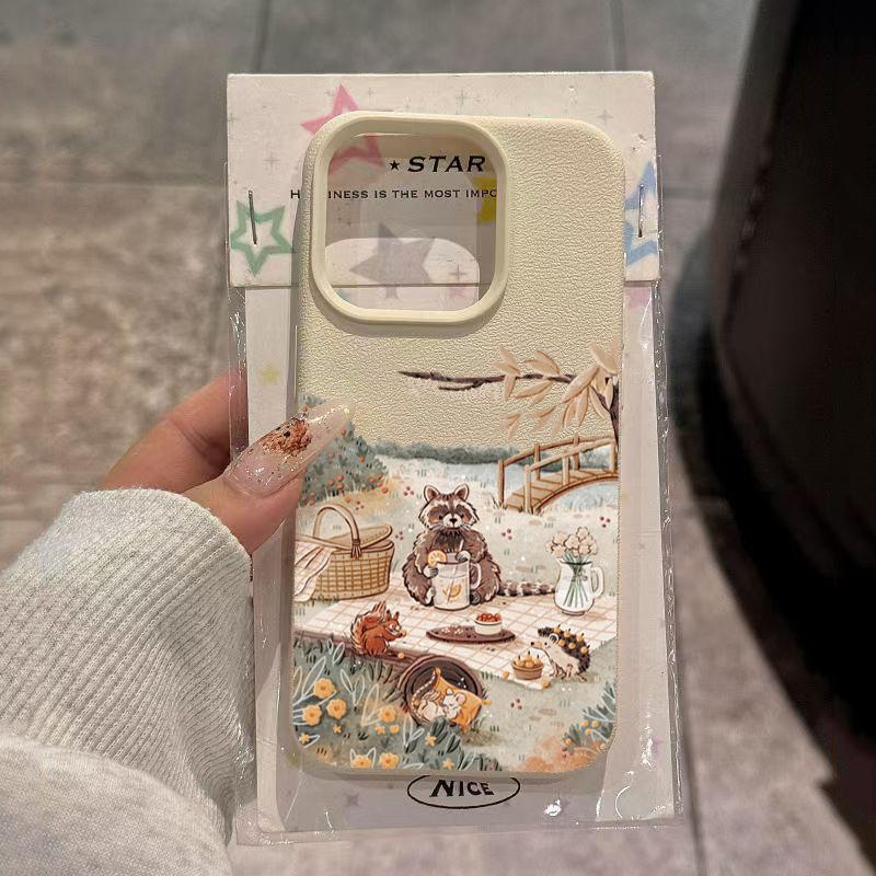 Cartoon Animal Bear Squirrel Phone Case for Samsung S25 S24 S23 S22 S21 S20 Note20 FE Ultra Plus 5G Silicone Bumper Cover