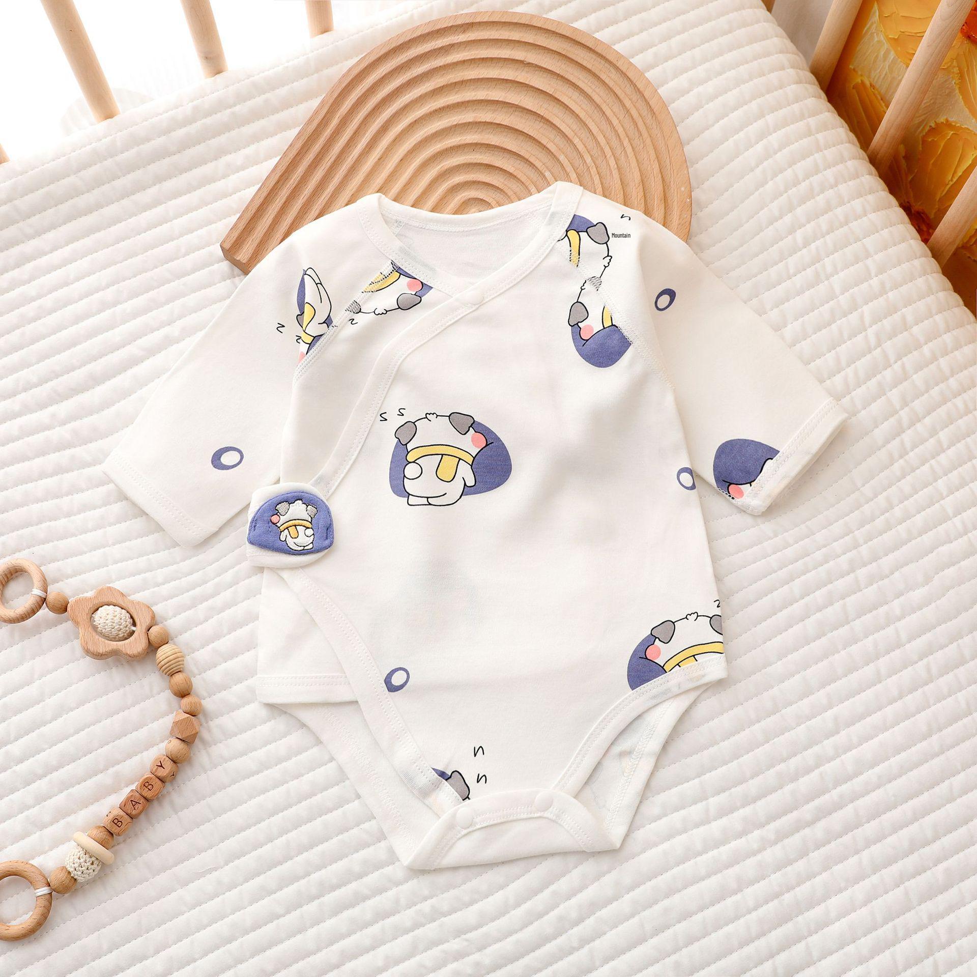 

Newborn Pure Cotton Bodysuit: Spring/Autumn Boneless Romper for Crawling 73 cm