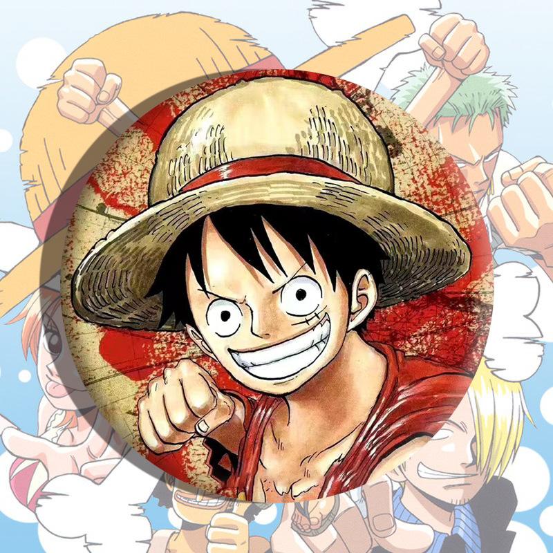 Badge Anime Japanese Cartoon Pin Metal Enamel Brooch Cosplay Accessories Luffy Zoro Nami Chopper Sanji Collection