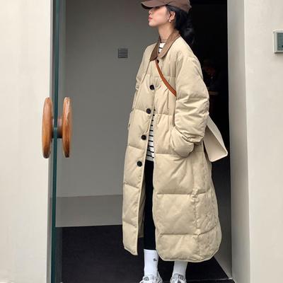 Mid-length, Korean Style, Loose, Retro, Cotton-padded Jacket, Small Fragrant Style, Thin Cotton-padded Jacket, Student Jacket