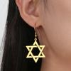 My Shape Davidstern Ohrhänger Edelstahl Hängende Ohrringe Großer Sechsspitziger Stern Judaica Amulett Je Schmuck