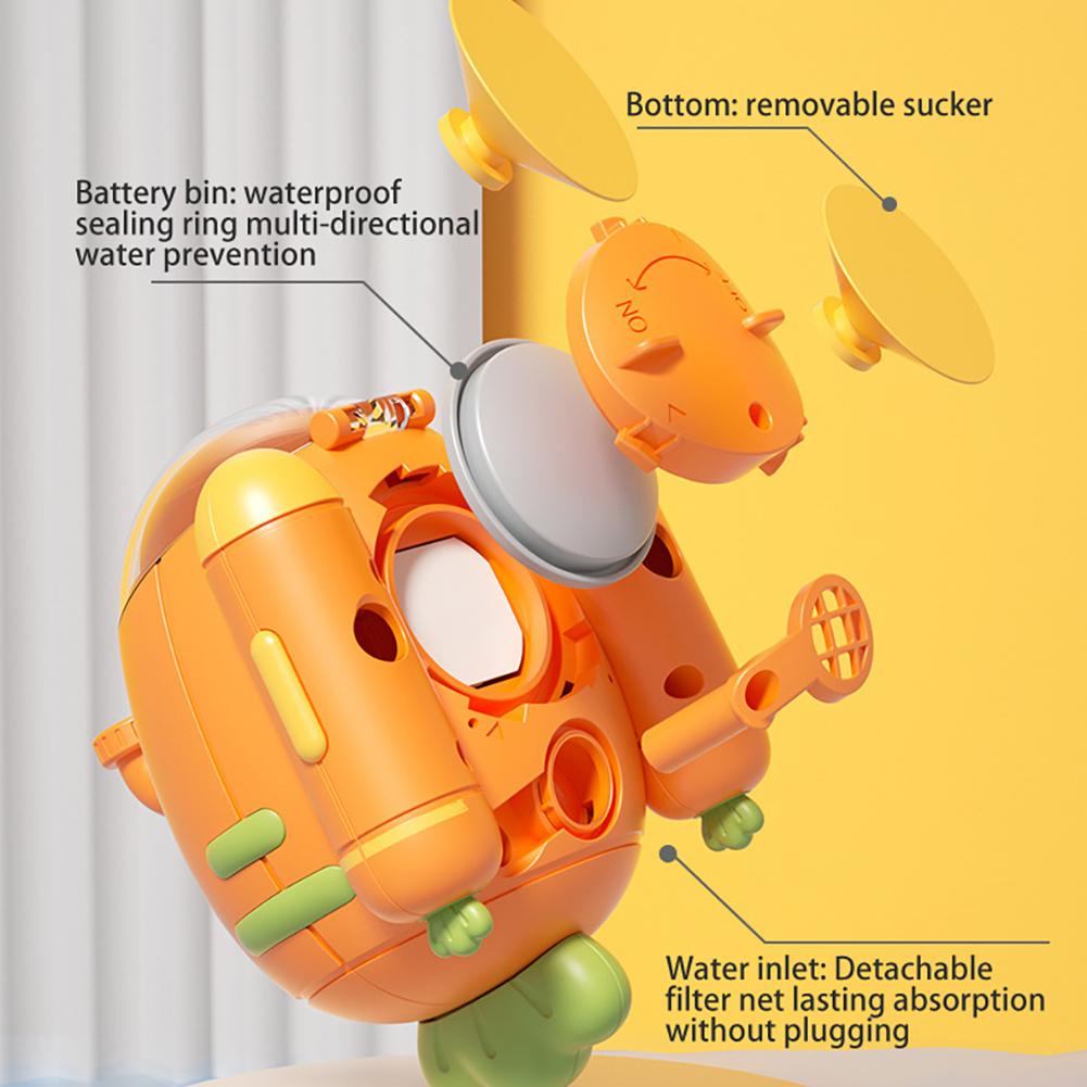 Baby-Duschkopf Cartoon-Karotte Elektrische Wasserpumpe Verstellbarer Sprinkler Babywanne Wassersprühspielzeug für Kleinkinder Geschenk