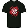 Torn Tunisia Flag Tunisian Day Football Mens Cotton T-Shirt Tee Top