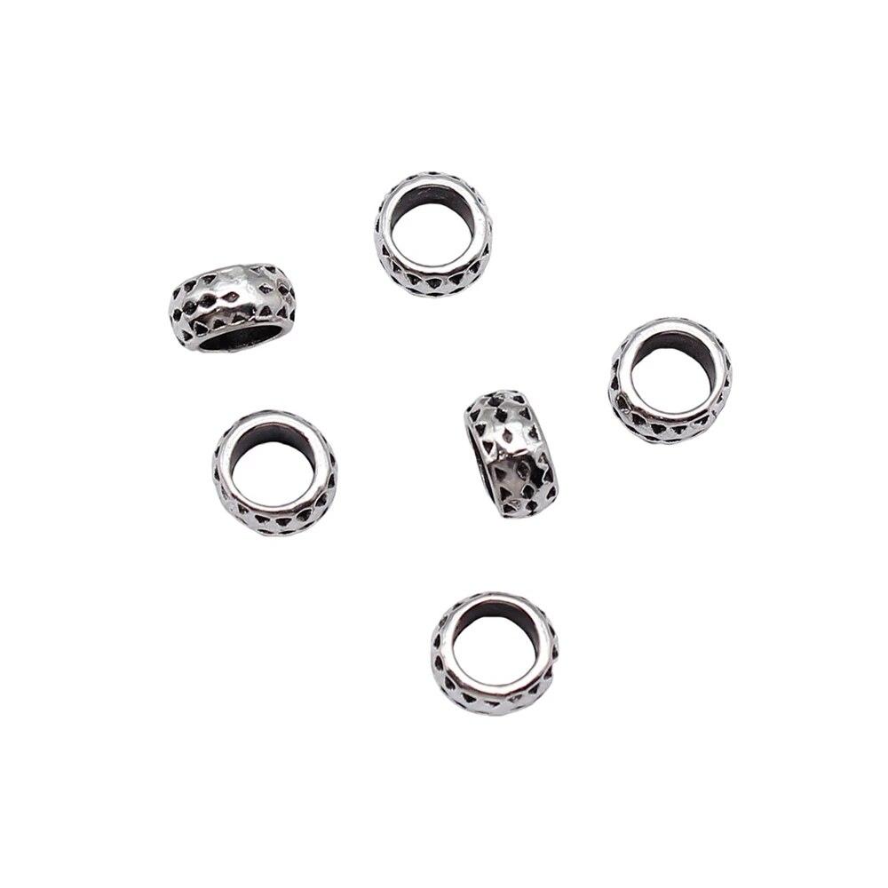 

Бусины с большими отверстиями, свободные бусины-разделители, мужские аксессуары, украшения ручной работы для мужчин A38-40pcs-8x8x4mm