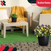 Plastic Flower Pot for Flowers and Herbs on the Balcony or Terrace, Anthracite, 15 cm, 6 pcs.