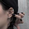 1 Pcs Stainless Steel Painless Ear Clip Earrings for Men Women, Punk Silver Color Non Piercing Fake Earrings Jewelry Gifts