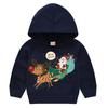 Vánoce Nový rok kreslené jaro a podzim Dětský svetr s kapucí s potiskem pro chlapce a dívky ležérní topy s mikinou