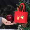 Weihnachten DIY Handtasche Filzstoff mit Aufklebern Süßigkeiten Geschenk Apfel Aufbewahrungstasche Niedlich Cartoon Neujahr Heiligabend Kind Dekoration
