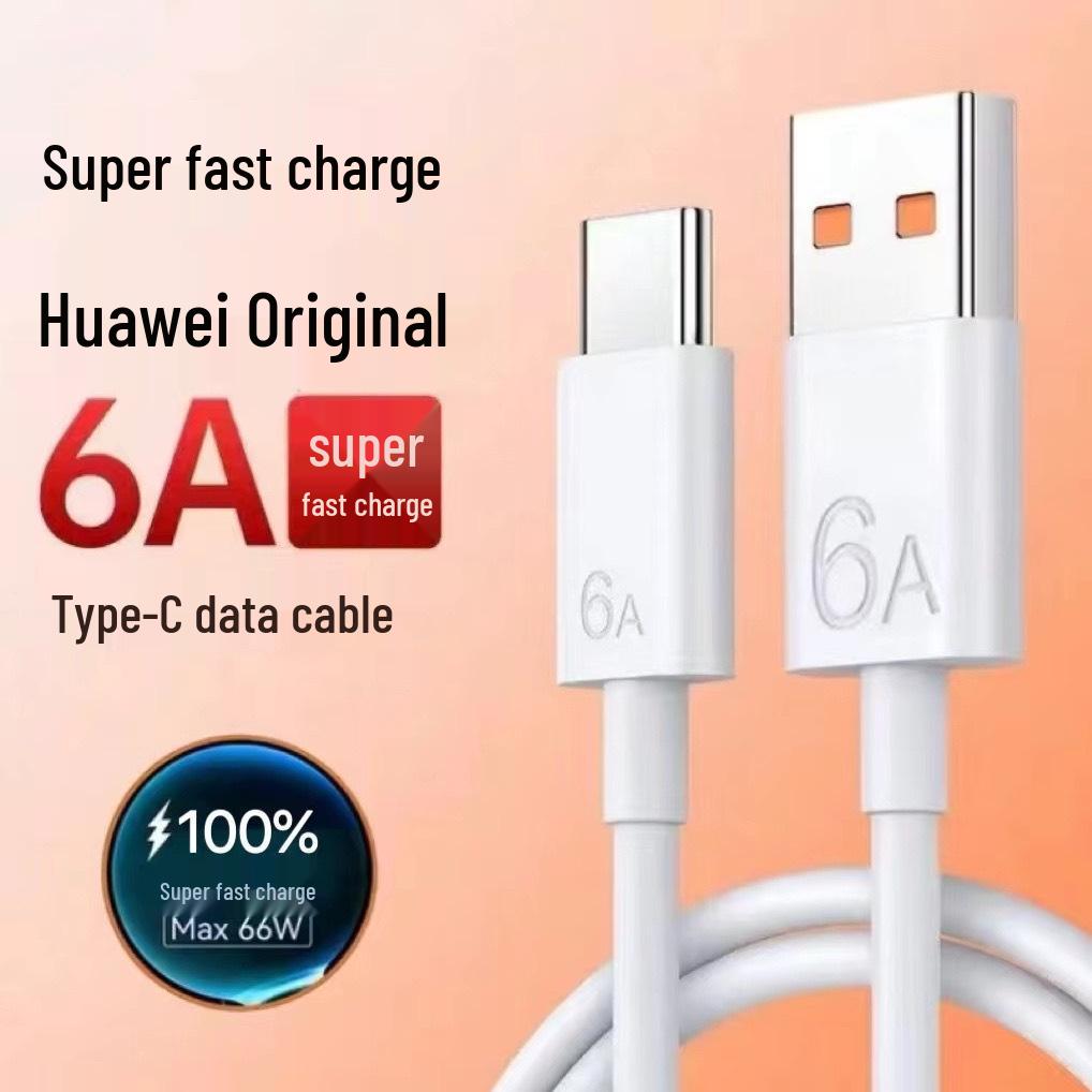 

Super Fast 6A USB Charging Cable for Apple, Huawei, and Android - Type-C Compatible Huawei Type-C bare cable