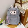 Cartoon Labubu Lovely Plush Backpack Girl Heart Large Capacity Outward Commuting Shoulders Bag Kids Birthday Gift