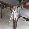 1pc Transparent Pvc Plastic Tablecloth With Straight Edges, Oil-Proof Wipeable Cleaning Table Cover