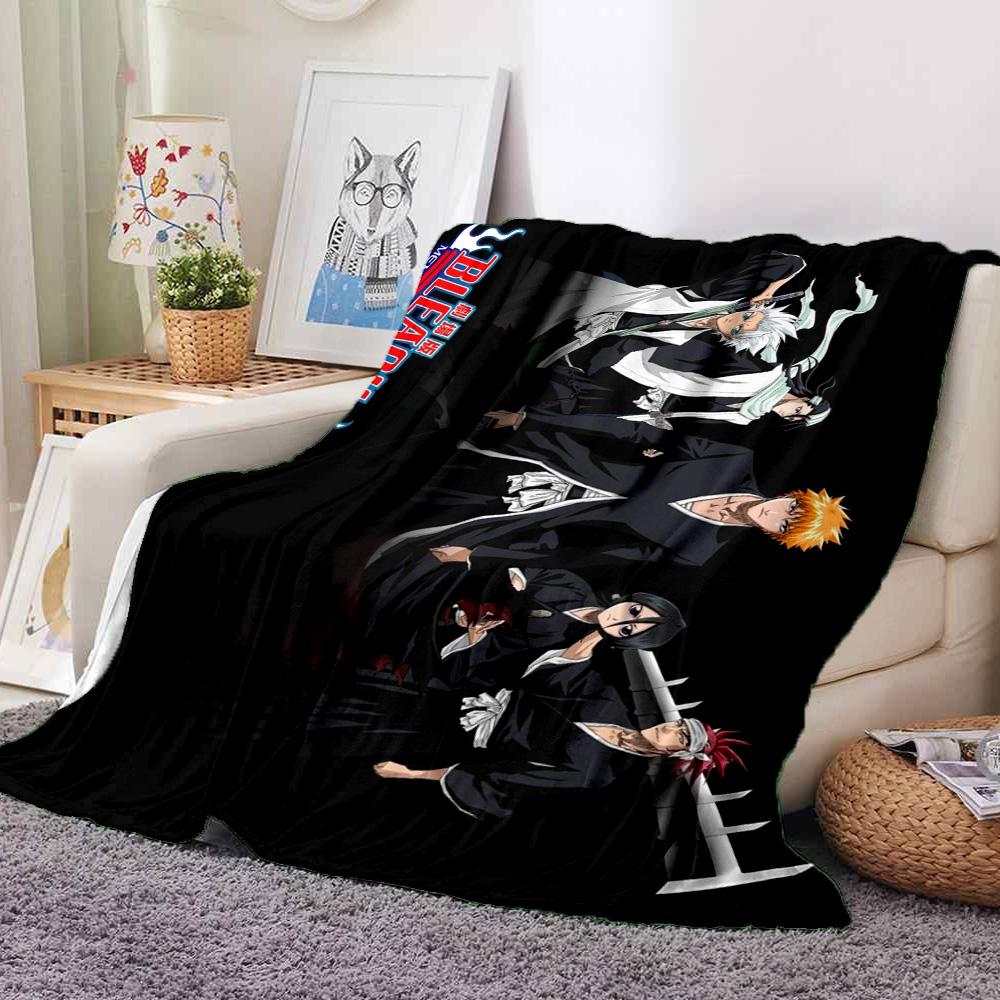 Bleach Heroes Flannel Blanket Throw Blanket Soft Warm Sofa Bed Camping Car Home Decor Unique Christmas Gift C930844