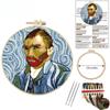 1pc Van Gogh Self-Portrait Pattern Embroidery DIY Fabric Craft Kit