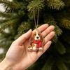 Box pro milovníky psů 2026 Adventní kalendář 24 dní Vánoční odpočítávací kalendář s 24 svátečními ozdobami štěňátek 2D akrylové kreslené přívěsky pro milovníky,