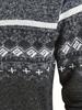 Men's Winter High Neck Plush Knit Slim Fit Cardigan Sweater