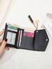 New Women's Chic Retro Card Holder Wallet Fashion Print Multifunctional Short Coin Purse PU Portable Ultra-thin Small Wallet