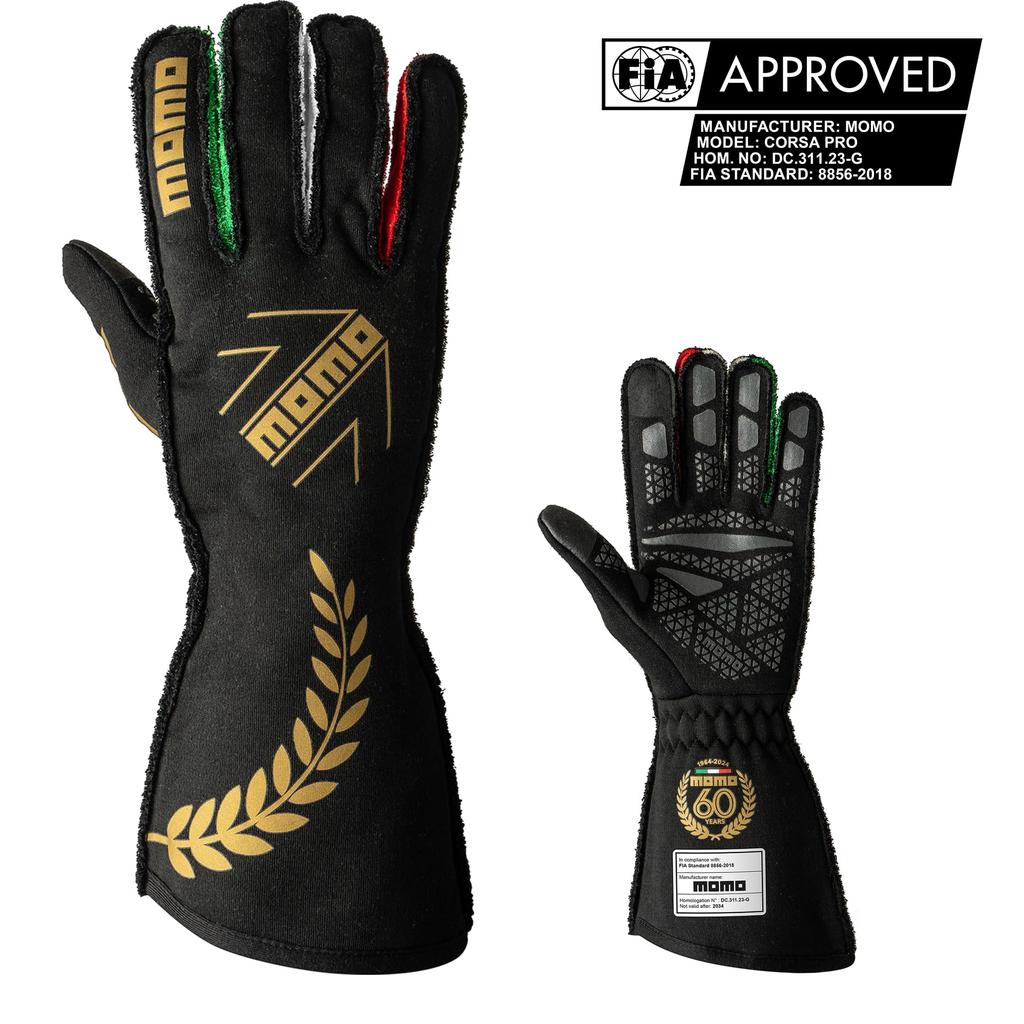 MOMO CORSA PRO ANNIVERSARY 60 Racing Size 10 Gloves, (L)