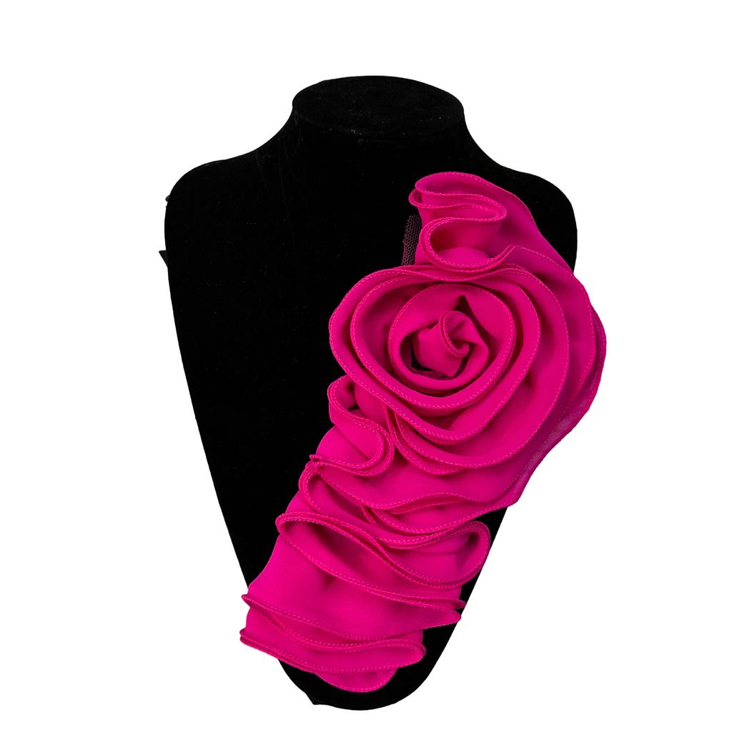 Handmade Flower Appliques Craft Dance Costume Making Materials Ruffle Edge 3D Flower Patches Garment Sewing On Applique