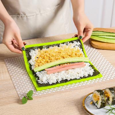 Silikonowa mata do zwijania sushi, nieprzywierająca, spożywcza, łatwa w czyszczeniu, antypoślizgowa, prostokątna, domowej roboty japońska nori, przyrząd do robienia sushi, narzędzie do robienia przyborów kuchennych