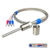 Stainless Steel Threaded Pt100 Temperature Sensor Probe Waterproof High‑Temp RTD (-50°C- 420°C) Industrial Armor Cable 3‑Wire