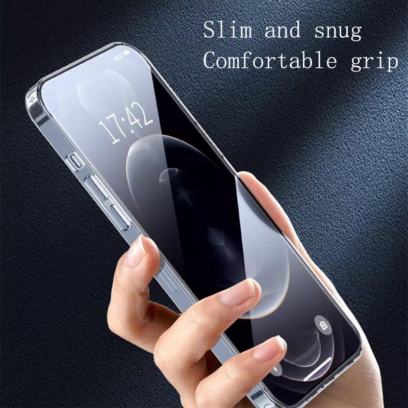 Transparente Hülle für iPhone 15 14 Plus Silikon Air Cushion Technologie Gelb-resistent Kratzfest Schlanke Passform Stoßfeste Abdeckung