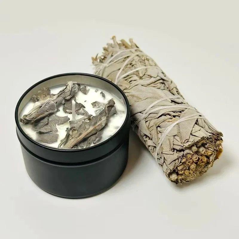 Handmade Sage, Palo Santo, and Cedar Soy Wax Candle for Indoor Air Purification