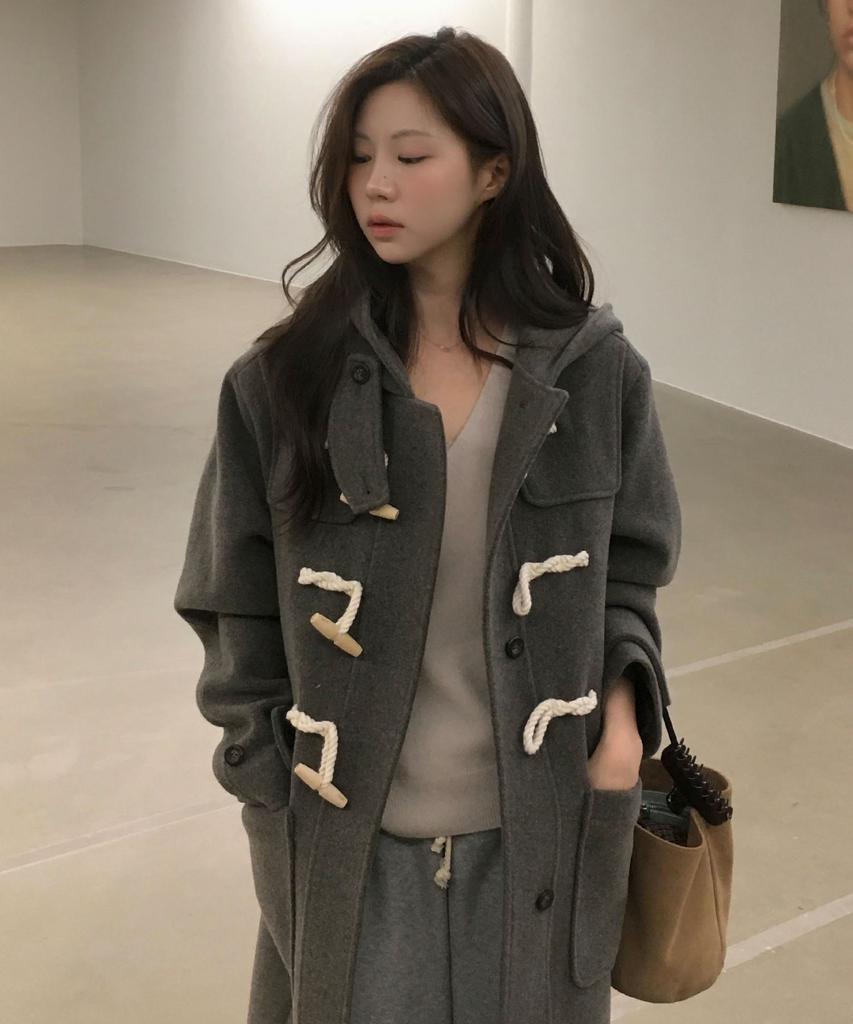 Cgp Wool Duffle Long Coat_Gray