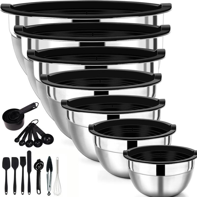 Lianmei 304 Stainless Steel Mixing Bowl Set with Graters