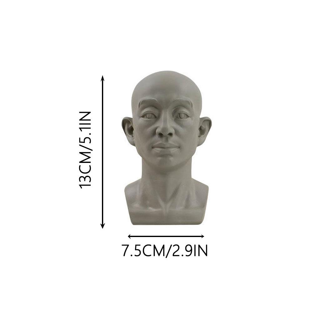 Art Plaster Portrait Teaching Aids Simulation Flat Head Plaster Portrait Practical Mini Version Resin Tool Sketch Learning