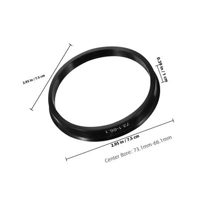 4 Τεμάχια Δακτύλιοι Κέντρου Τροχού 73.1-66.1 χιλ. Μεταλλικού Τύπου Κεντρικοί Προσαρμογείς Τροχού Ελαφριά Φορητά Αξεσουάρ Εξωτερικού Τροχού Αυτοκινήτου