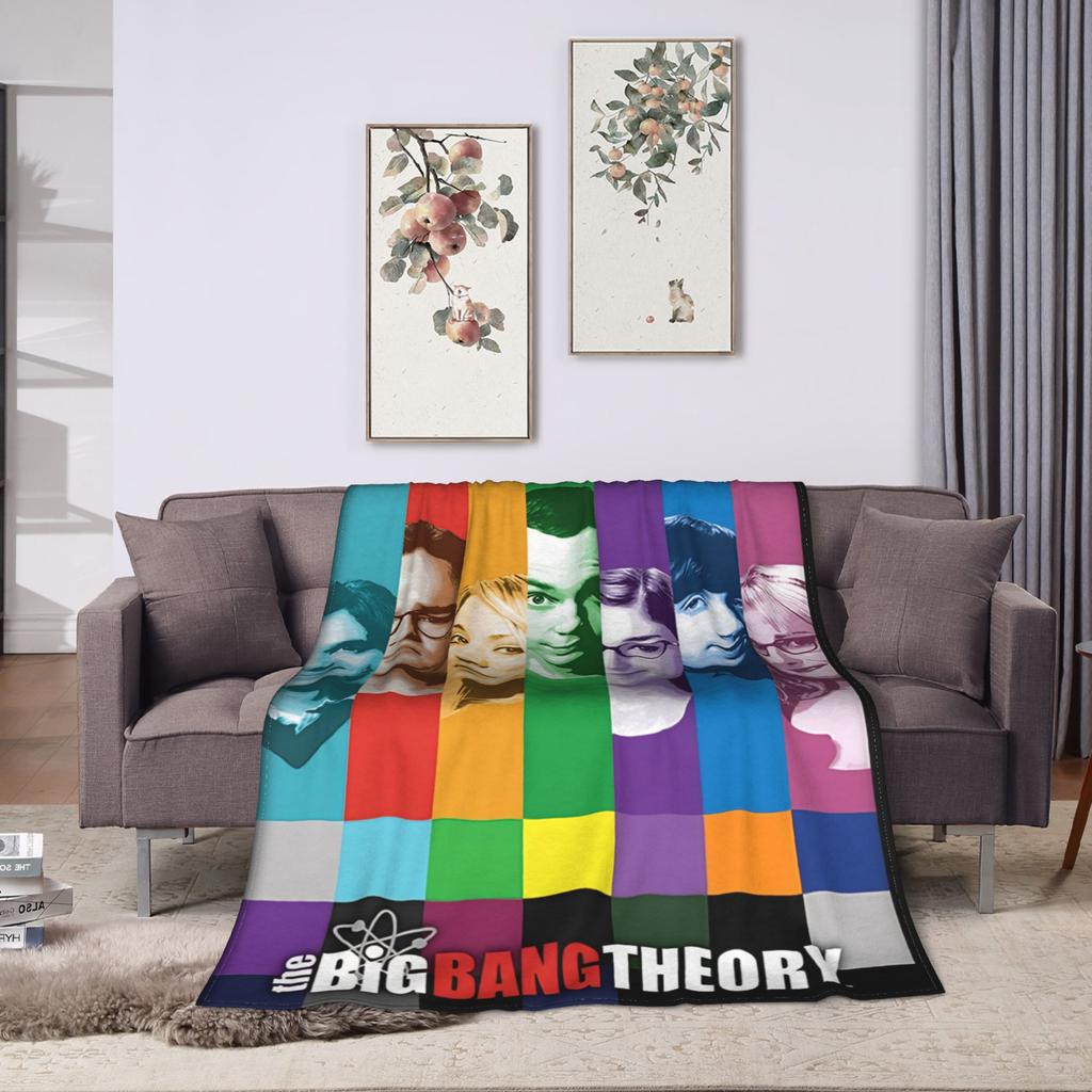 American The Big Bangs Theory Soft Warm Blanket Picnic Plush Throw Blanket Funny Couch Bed Flannel Bedspread Sofa Bed Cover