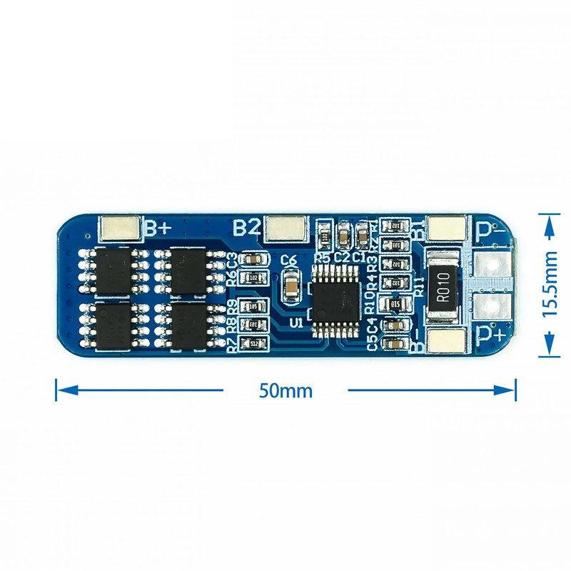 3S 12V 18650 Lithium Battery Protection Board 11.1V 12.6V 10A Overcurrent Overcharge Over-Discharge