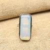 Dazzling Milky Opal Gemstone Handmade 925 Sterling Silver Jewelry Lovely Ring For Women