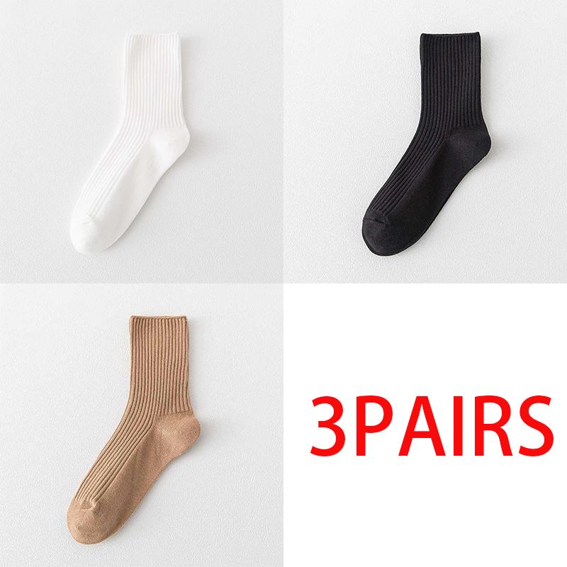 

Корейские модные женские хлопковые носки Ins, однотонные универсальные носки, повседневные носки средней длины One size фиолетовый