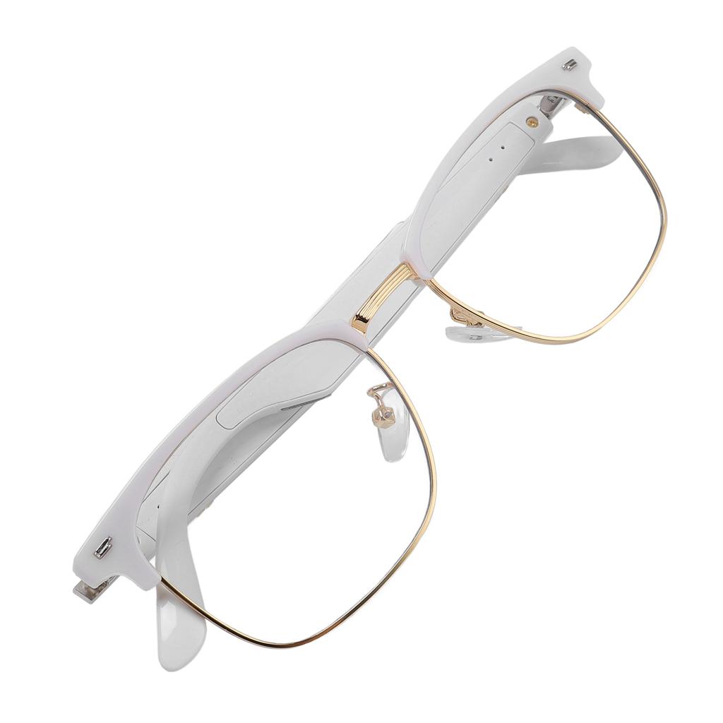 Smart Glasses for Men Women Wireless Bluetooth Glasses Multifunctional for Driving Music Calls White