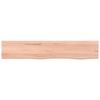 VidaXL Wall Shelf Light Brown 100x20x2cm Solid Oak Wood Treated 363677