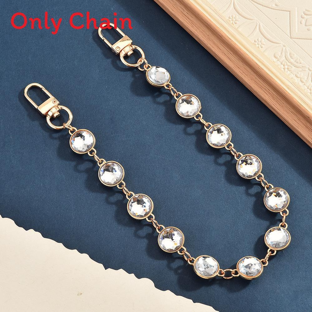 Water Diamond Bag Chain With Removable Strap For Elegant Evening Clutches