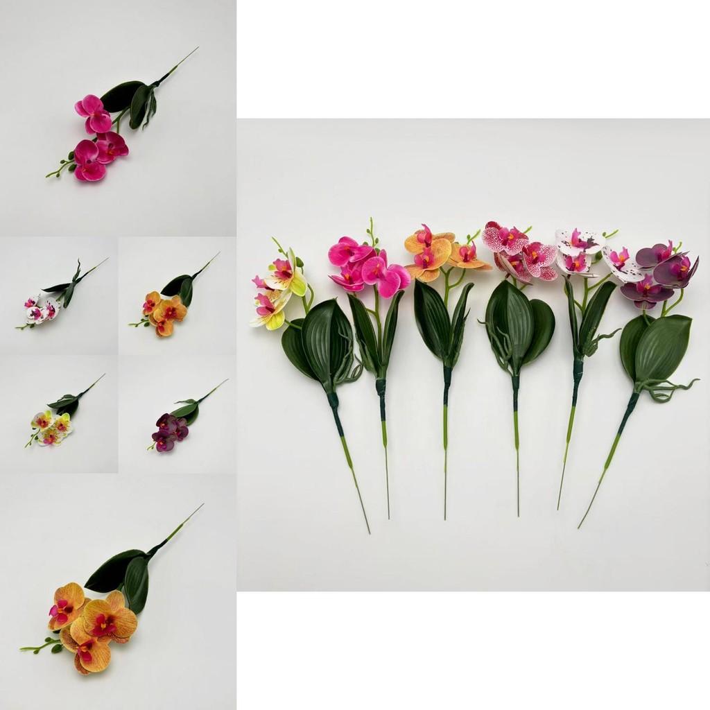 Phalaenopsis Fake Orchid Flower With Shaped Gel Film For Photography And Home Decor