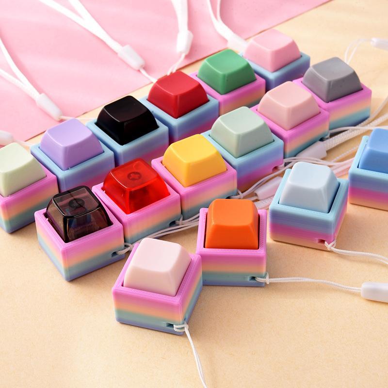 Portable Pocket Stress Relieving Toy with Button Lanyard Anxiety Alleviation for Daily Commute Travel Gifts