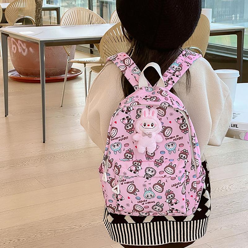 Children School Bag Cartoon Cute Labubu Backpack Large Capacity Children Backpack Kawaii Casual Backpack Birthday Gifts