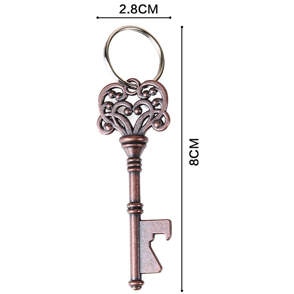 Mentální tvar klíče Otvírák na láhve Přenosný bronzový/stříbrný přívěsek na klíče Otvírák na pivo Barware Kuchyňské pomůcky