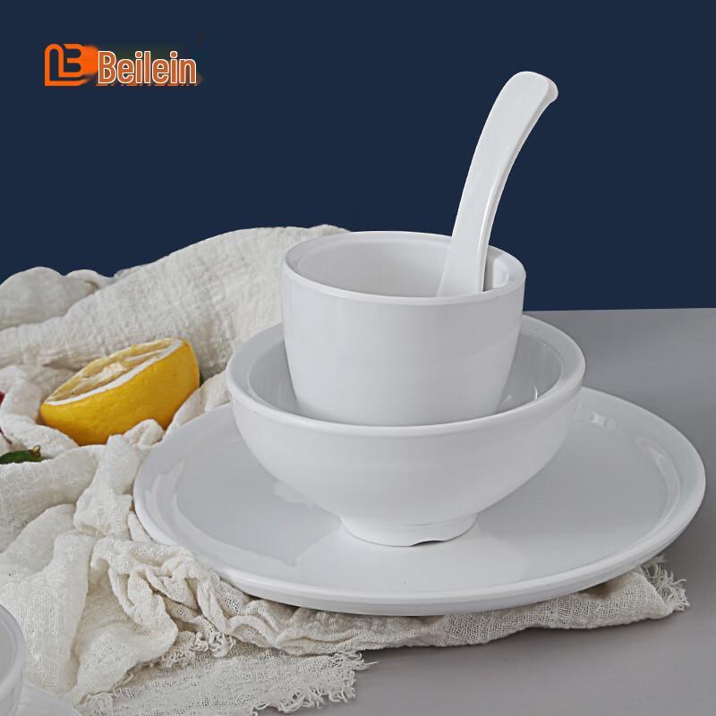 White Melamine Bowl and Plate Set