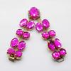 2018 New Charm 2pcs/lot 9.5CM Acrylic Chain DIY Garment sewing accessories Metal Crystal Rhinestone bikini Connectors buckle