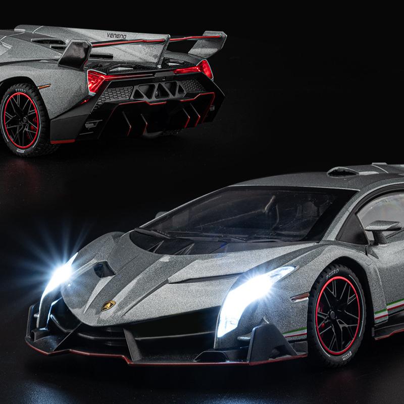 1:24 Veneno Sports Car High Simulation Sound Light Diecast Car Metal Alloy Model Car Children's Toy Collection gifts